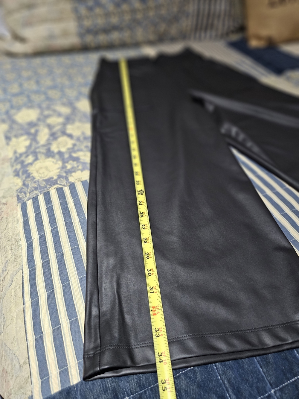 Black Wide-Leg Faux Leather Crop Pants, NWOT - Picture 7 of 9